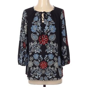 DB Established 1962, Chic Navy Floral Blouse
